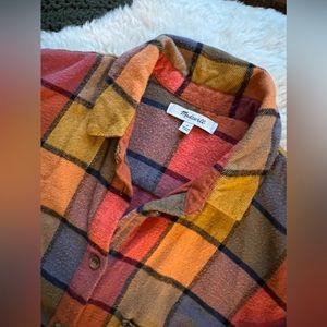 Madewell Westward flannel shirt in multicolor plaid, size Medium